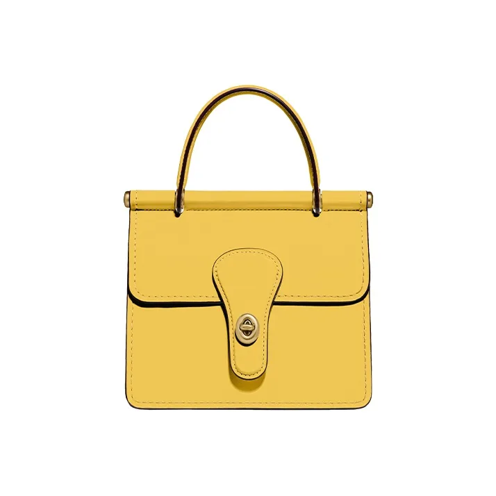 COACH Willis Кожа Сумка через плечо Сумка Маленькая Женская Желтая