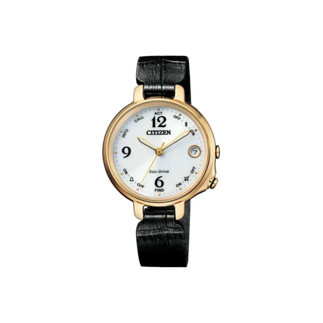 CITIZEN Ecology Drive Collection Светильник Кварцевый механизм Естественная кожа Ремешок Часы Женские Белый циферблат