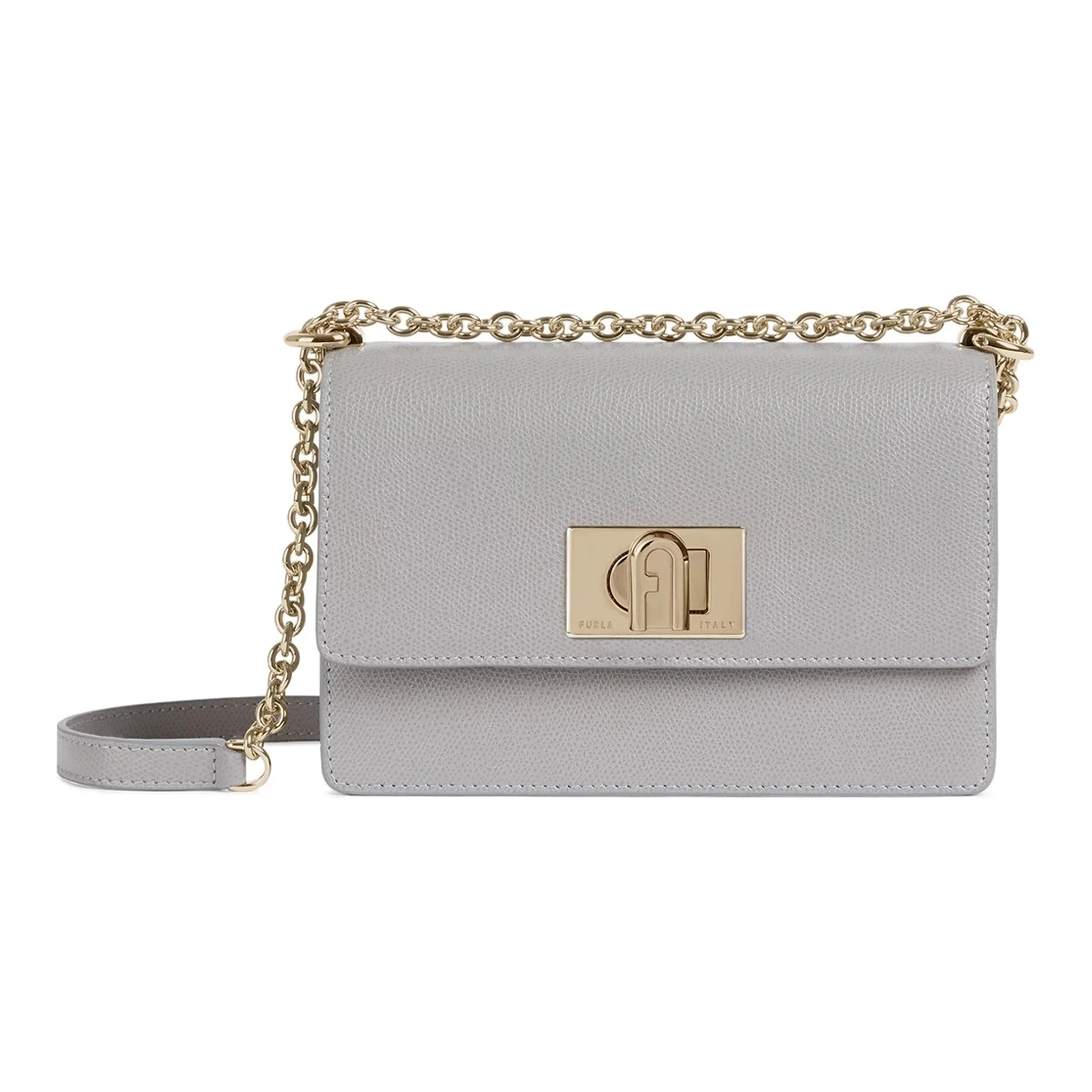 Furla 1927 Collection Leather Crossbody Bag, Shoulder Bag Mini Women's Gray