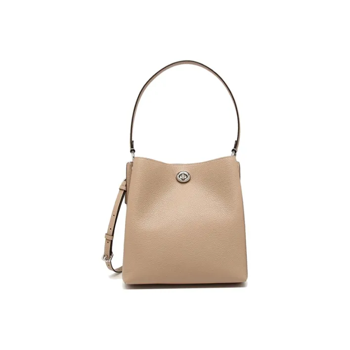 COACH Charlie Leather Bucket Bags Crossbody Bag, Shoulder Bag Women's Oat