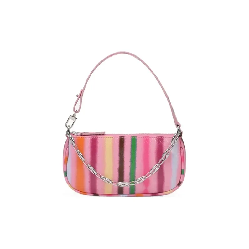 By Far Mini Rachel Сумка через плечо из коровьей кожи сумка сумка через плечо мини женская розовая многоцветная