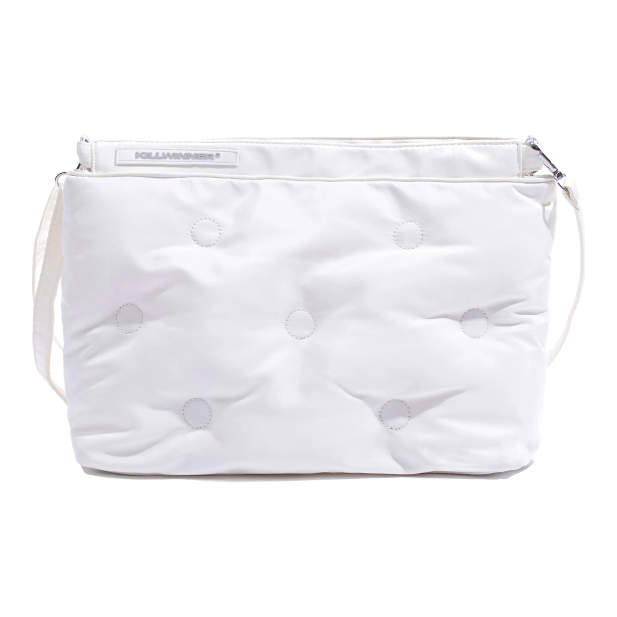 KILLWINNER Cloud Memory Foam Soft Down Cotton Shoulder Bag Women's White