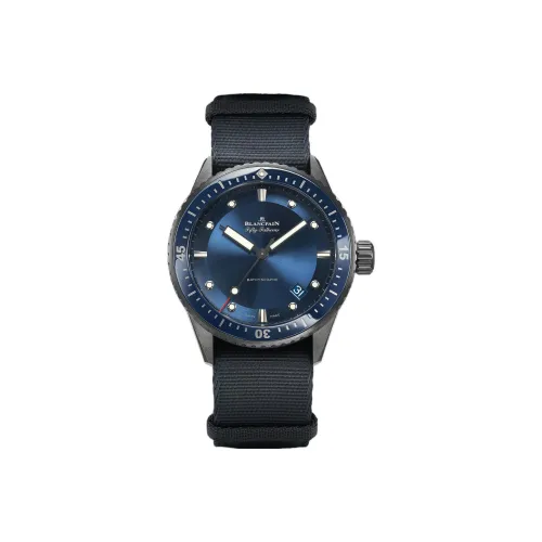 BLANCPAIN Автоматический Механический Движение Мужские FIFTY FATHOMS Часы 43,6 мм Синий