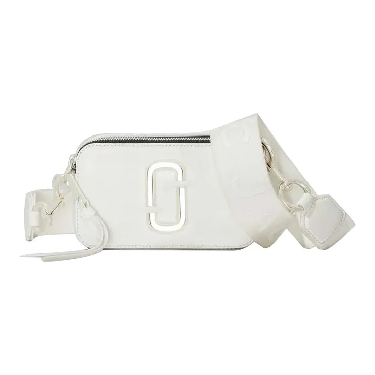 MARC JACOBS Snapshot Saffiano Leather Camera Bag, Shoulder Bag, Crossbody Bag Regular Unisex White