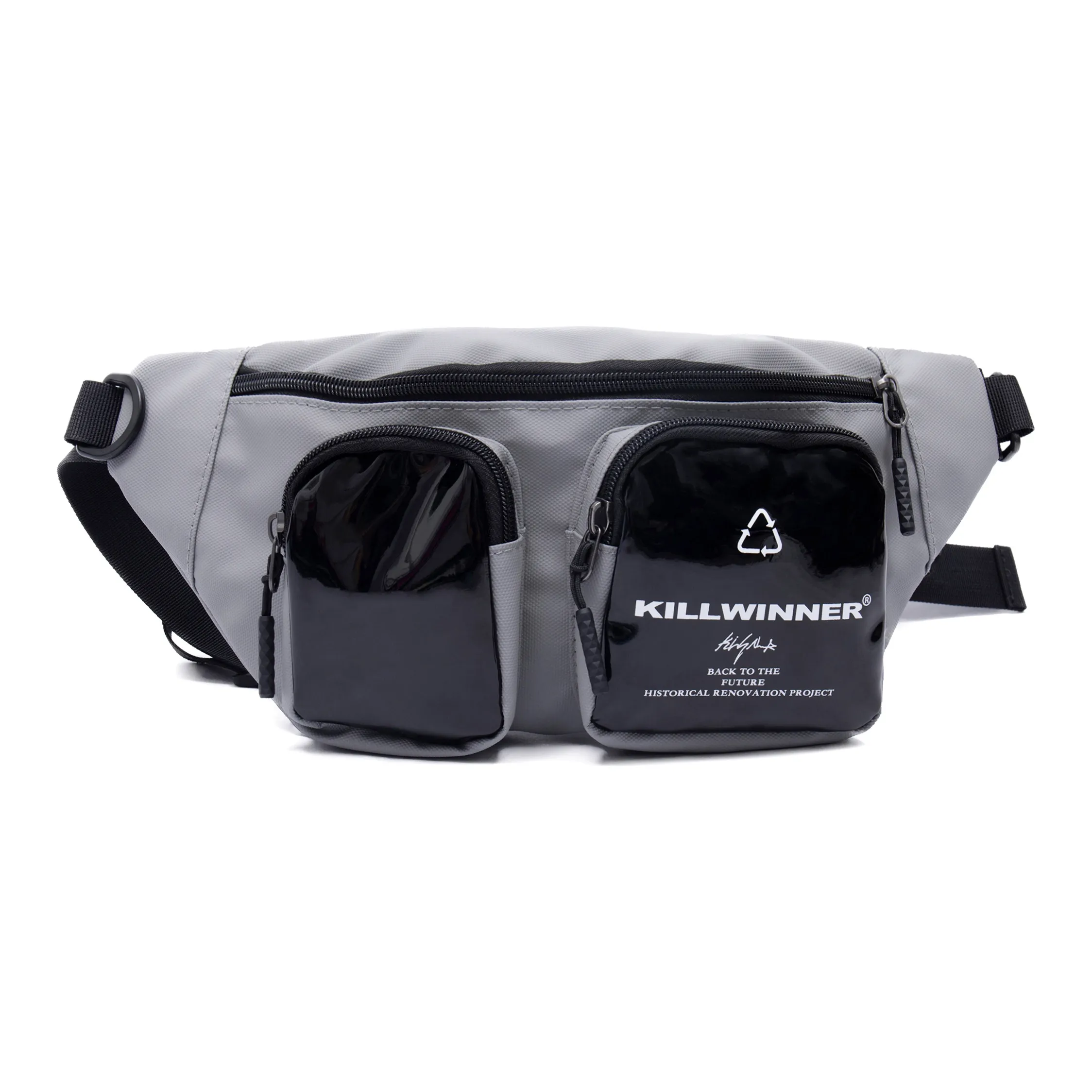 KILLWINNER Polyester Crossbody One Shoulder Fanny Pack Regular Unisex Gray