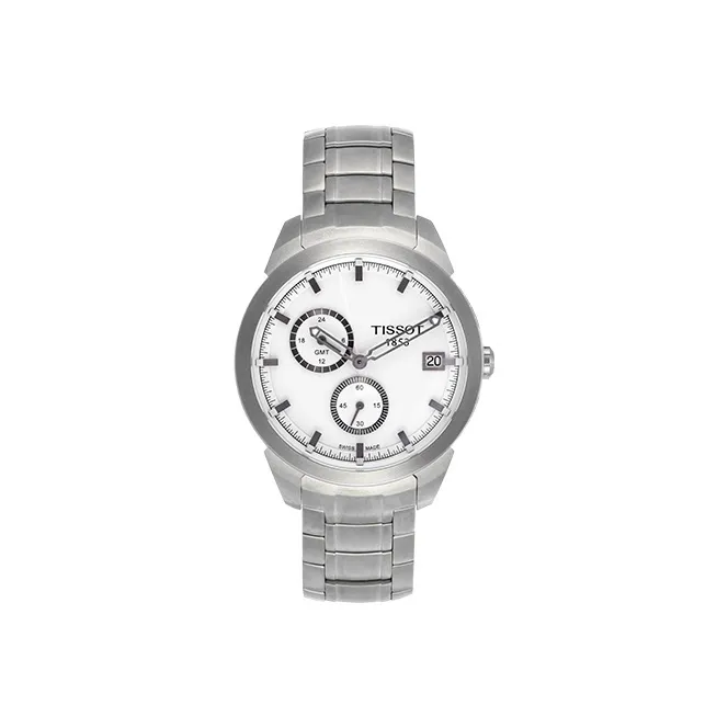 TISSOT Sports Collection Кварцевый механизм Мужские часы Часы 43 мм Серебристый циферблат Титан Корпус часов Титан Ремешок