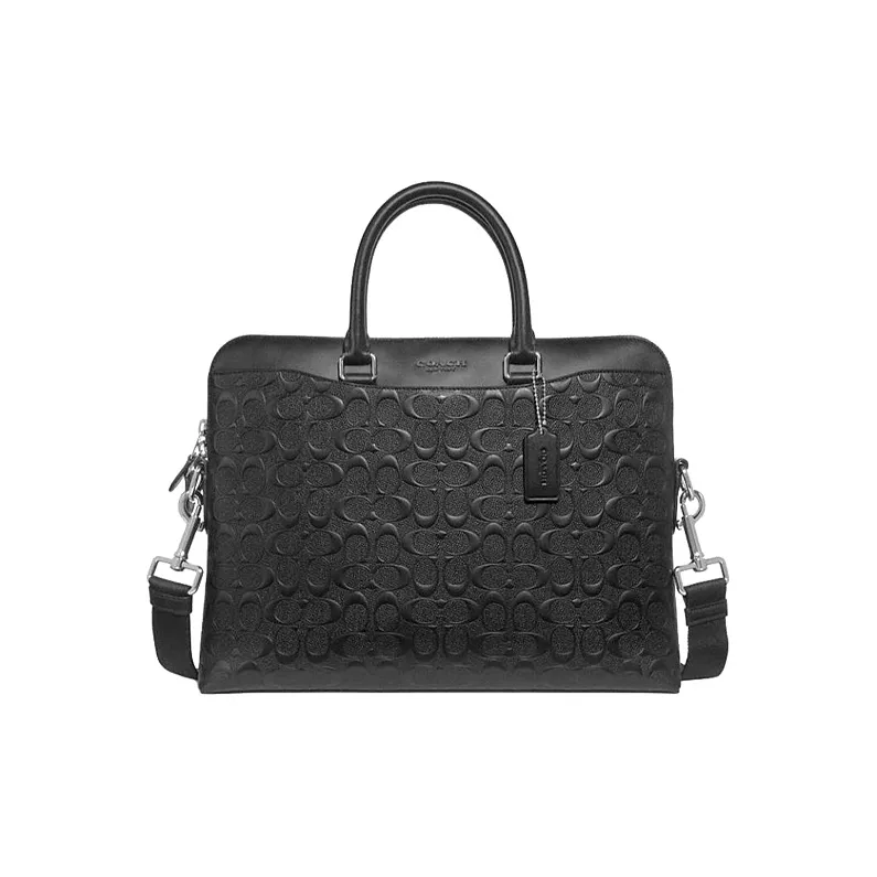 COACH Beckett Leather One Shoulder Handbags Large Size Men's Black