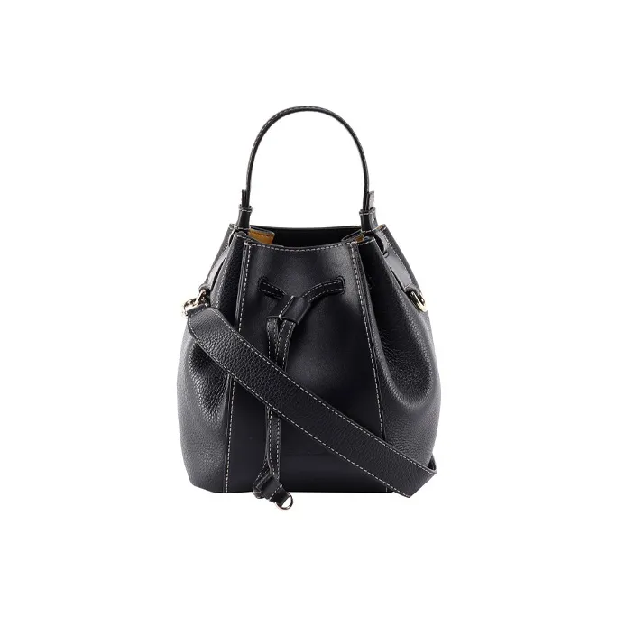 Furla Miastella Leather Bucket Bag Handbag Shoulder Bag Mini Women's Black