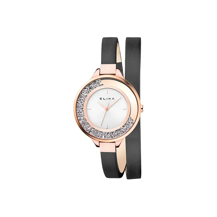 Elixa Кварцевый Movement Женские Часы 34 мм Белые