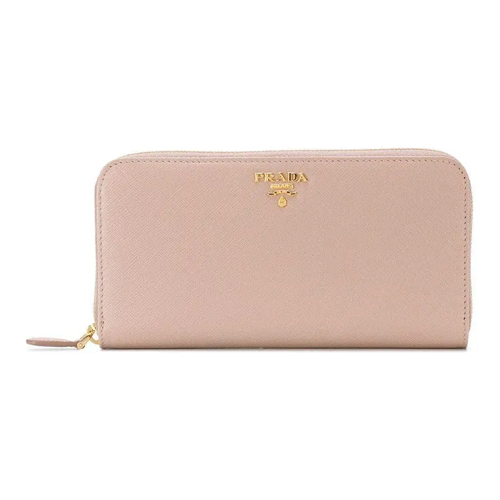 PRADA Leather Wallet Women's Pink