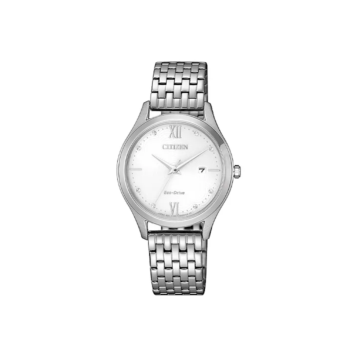 CITIZEN Светлый Кварцевый Механизм Женские Экологические Часы из Коллекции Drive Белые