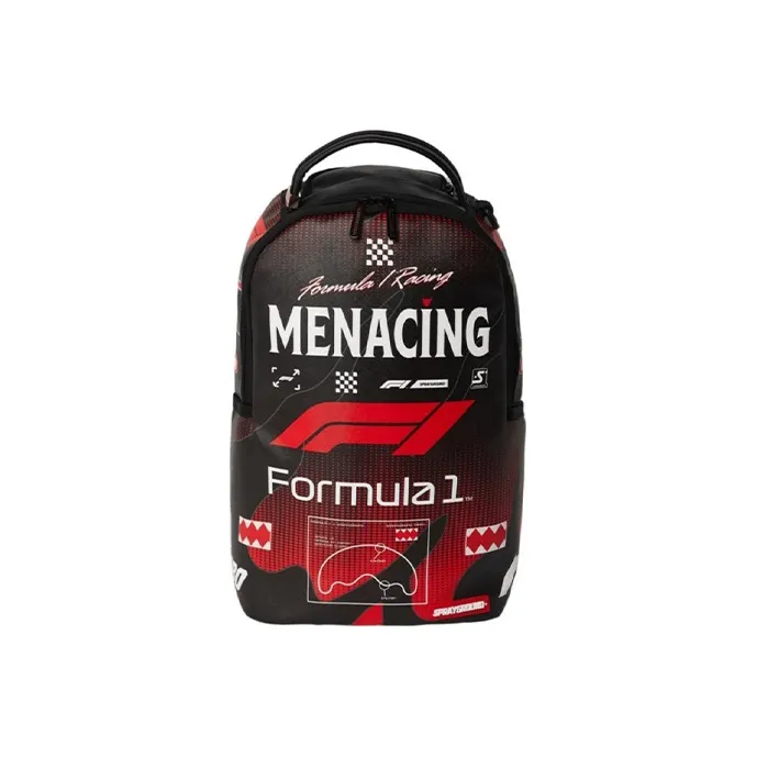 SPRAYGROUND Polyester Backpack Regular Men's Black Red