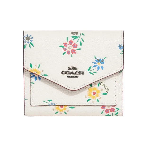 COACH Leather Envelope Bag Wallet Women's White