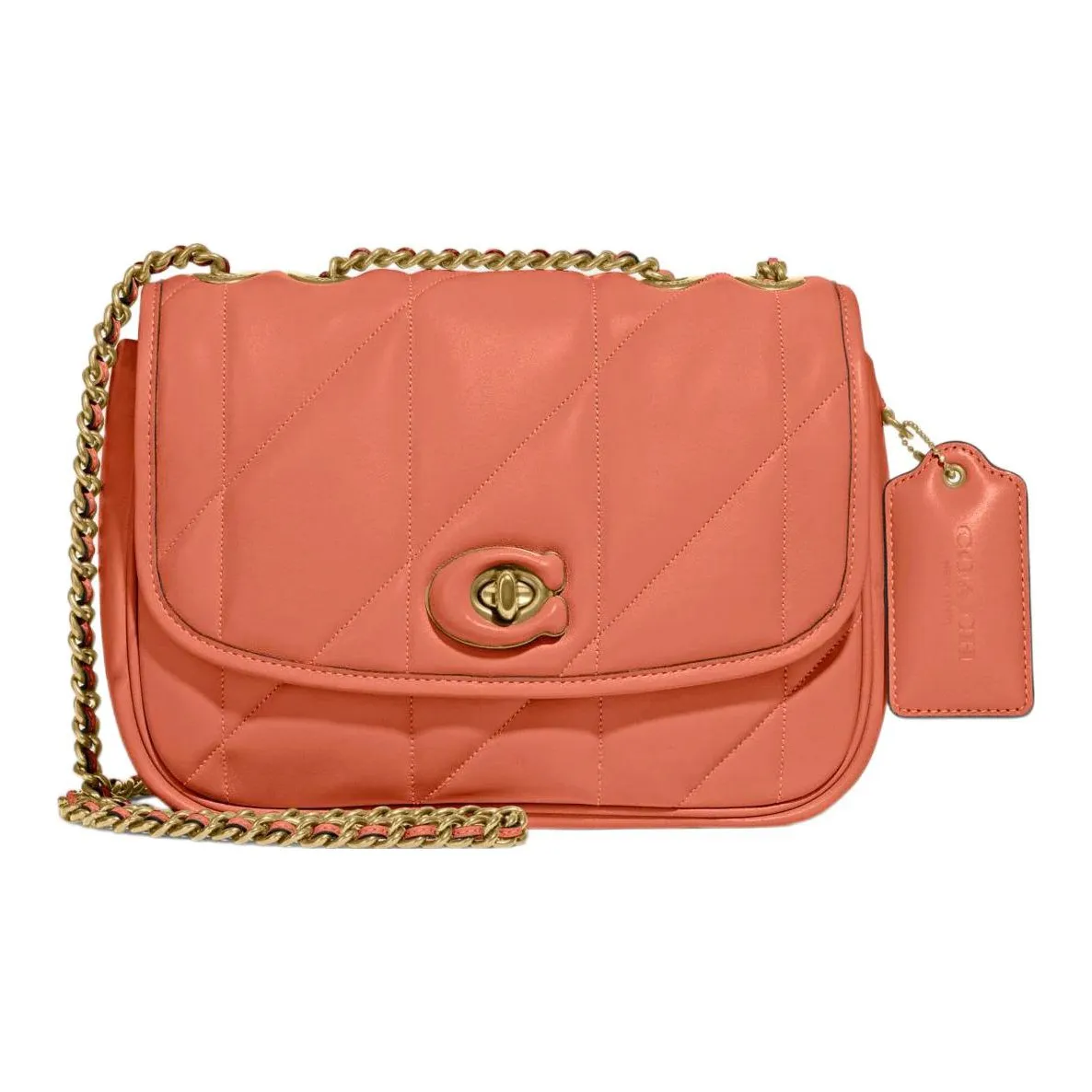 COACH Pillow Nappa Leather Shoulder Bag, Crossbody Bag Medium Size Women's