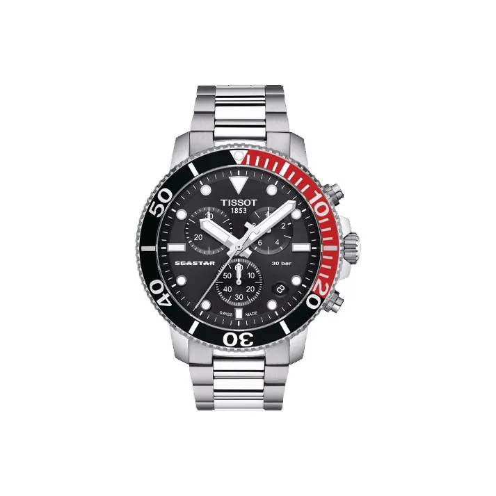 TISSOT Quartz Механизм Мужские Часы Starfish Collection 45,5 мм Черные