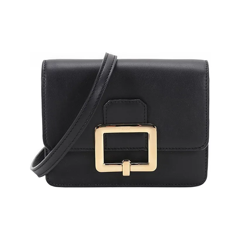 BALLY Кожа Конверт Сумка Ручная Сумка Сумка через плечо Мини Женская Чисто Черная