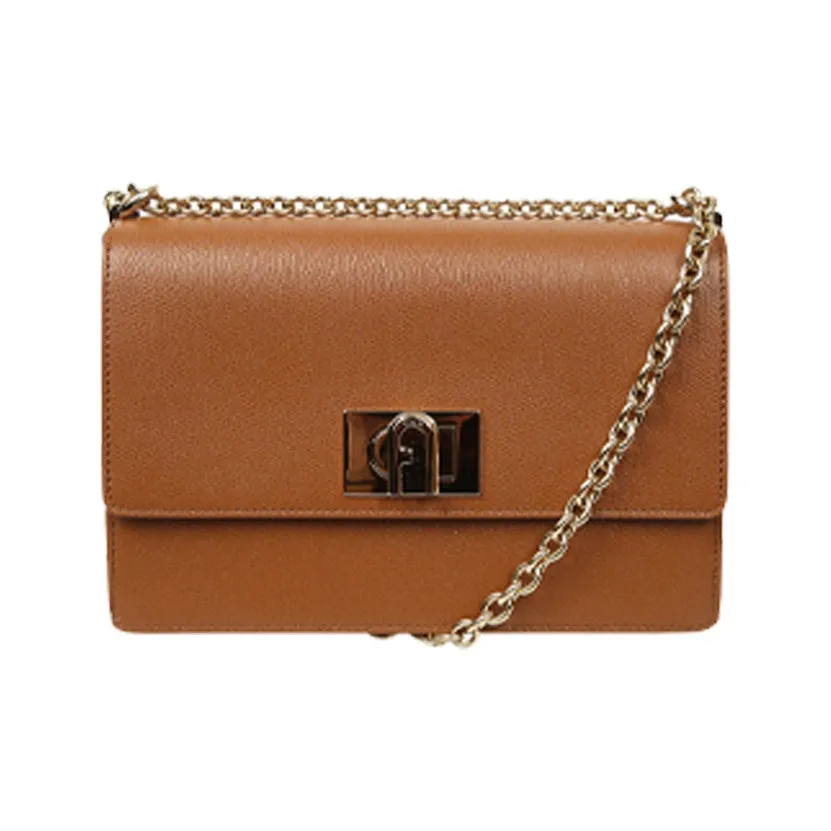 Furla Кожа Портативный Crossbody Сумка через плечо Женская Коричневая