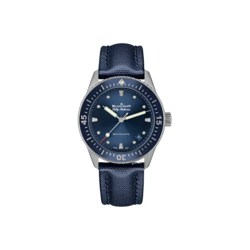 BLANCPAIN Автоматический Механический Movement Мужские FIFTY FATHOMS Часы 38mm*10,8mm Синий