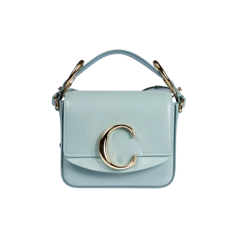 Chloe Chloé Bags Cow Leather Handbag Mini Women's Light Blue