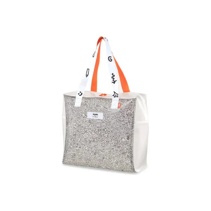 PUMA X MR Doodle Shopper Collaboration Fabric Handbag Regular Unisex White