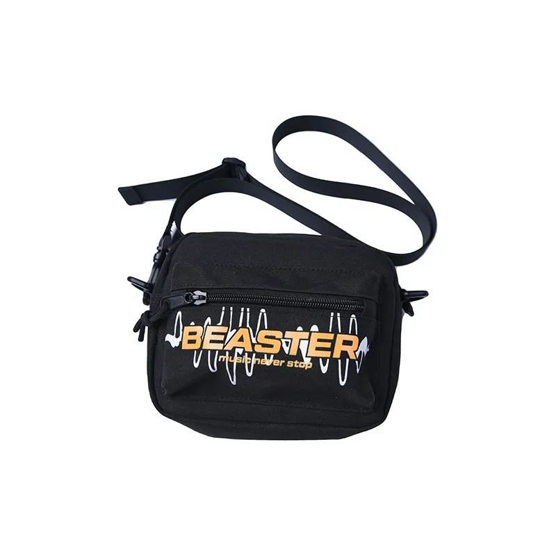 BEASTER Hip Hop Crossbody Bag Сумка через плечо Стандартная Унисекс Черный Хаки Фиолетовый