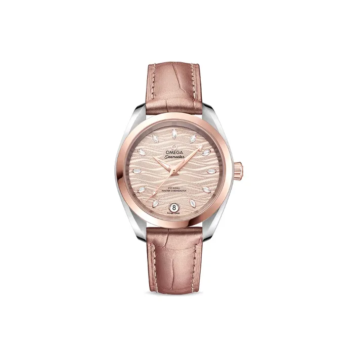 OMEGA AQUA TERRA 150 Meters Automatic Mechanical Movement Women's Watch Watch 34mm Pink Watch Dial Stainless Steel Case