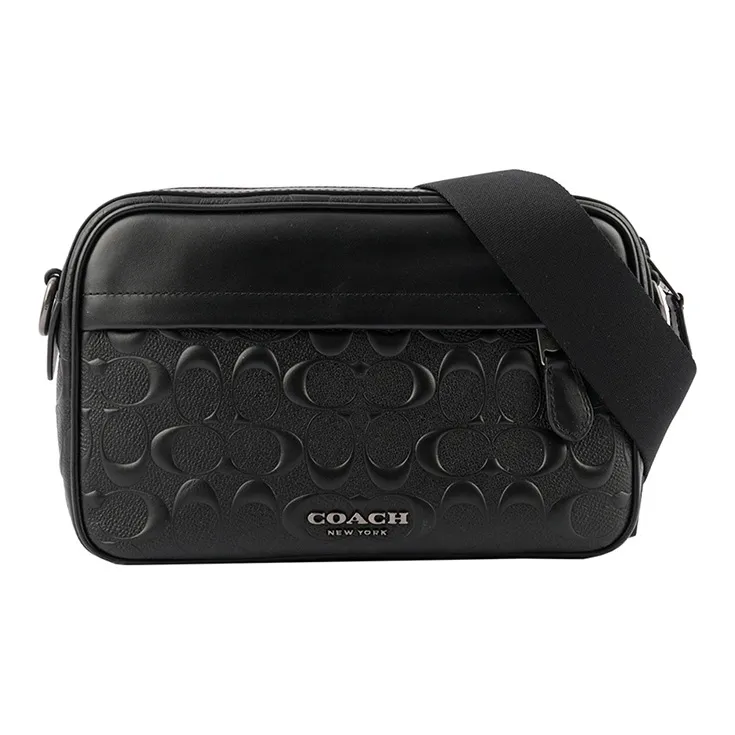 COACH Graham Leather Camera Bag, Crossbody Bag, Shoulder Bag Men's Black