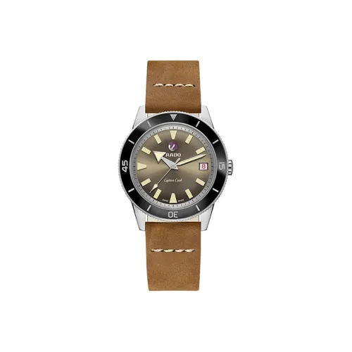 RADO Автоматический Механический Movement Мужские Часы Captain Cook Collection 37mm*37mm*11,1mm Желтые