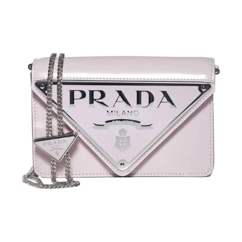 PRADA Leather Crossbody Bag Shoulder Bag Women's Pink