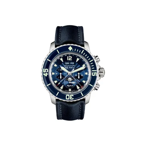 BLANCPAIN Автоматический Механический Движение Мужские FIFTY FATHOMS Часы 45 мм Синий