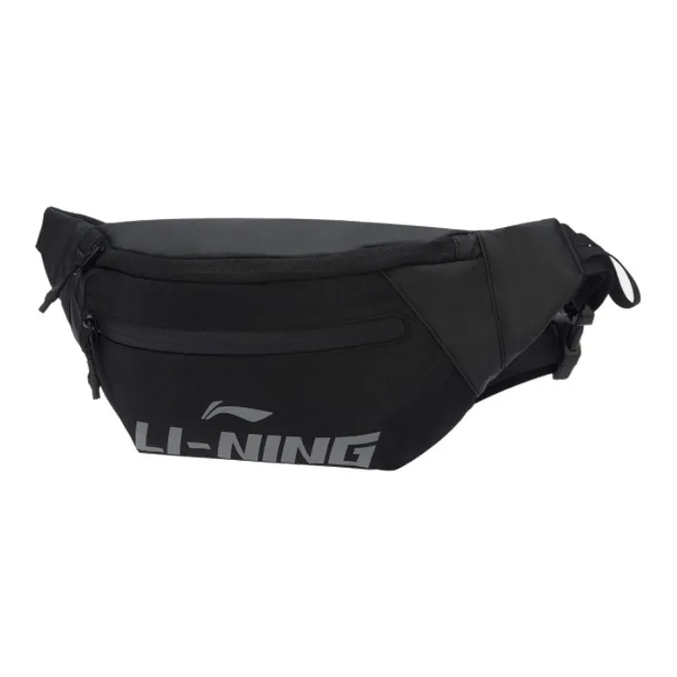 LiNing Training Series Polyester Sports Bag Shoulder Bag Crossbody Bag Fanny Pack Regular Unisex Black
