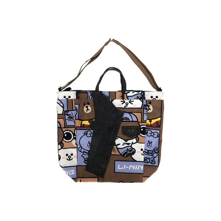 LiNing LINE FRIENDS Co Бренд Полиэстер Сумка Унисекс Черный