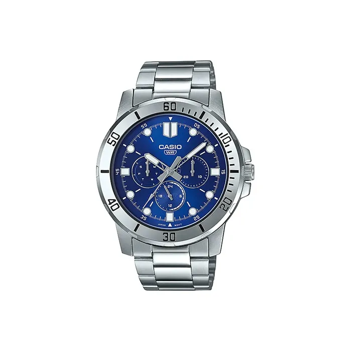 CASIO Standard Series Кварцевый механизм нержавеющая сталь ремешок мужские часы синий циферблат