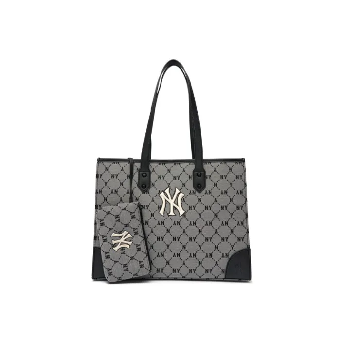 MLB Monogram Collection Polyester Tote Bag Shopping Bag Shoulder Bag Handbag Regular Unisex Gray