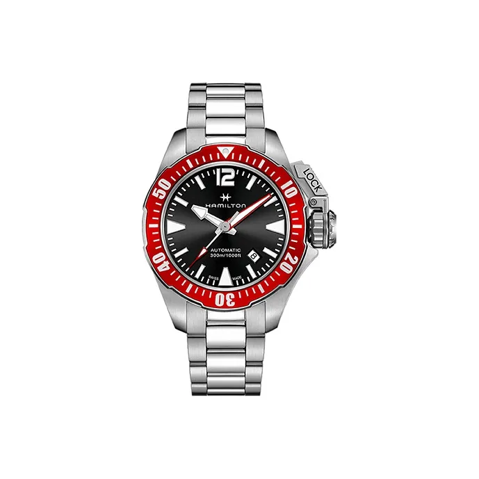 HAMILTON Automatic Mechanical Movement Men's Watch 42mm Black Dial