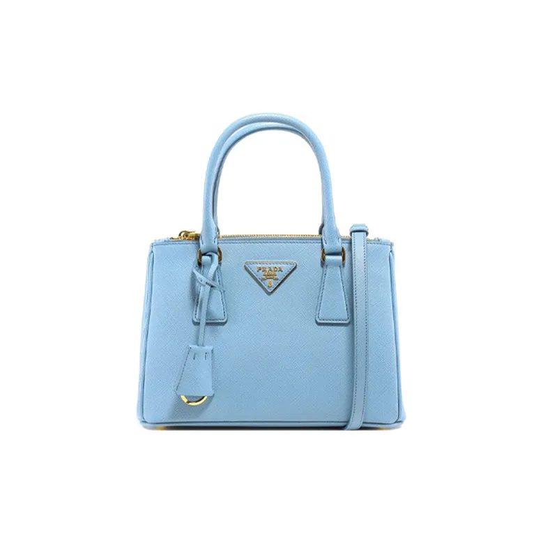 PRADA Cow Leather Shoulder Bag, Crossbody Bag, Handbag Mini Unisex Blue