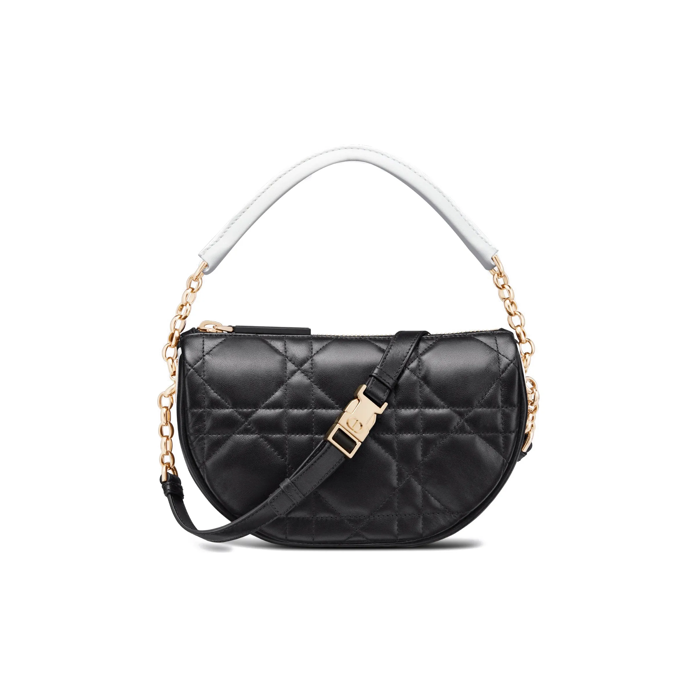 DIOR Vibe Collection DIOR HOBO Sheepskin HOBO Bag Shoulder Handbag Small Size Women's Black