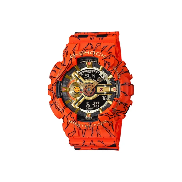 CASIO Кварцевый механизм Мужские часы Liquid Crystal Analog Dual Display Series 55мм*51,2мм Черные