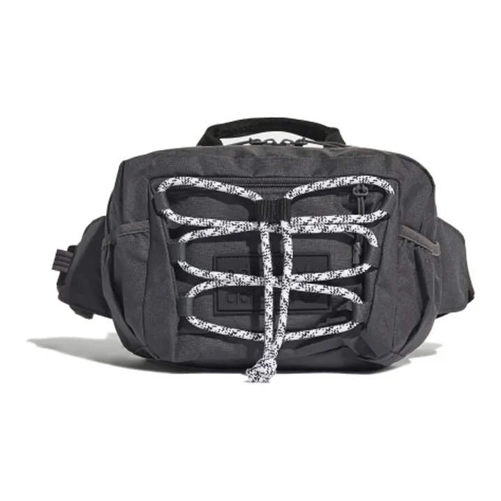 Adidas Polyester Sports Fanny Pack Regular Unisex Solid Gray