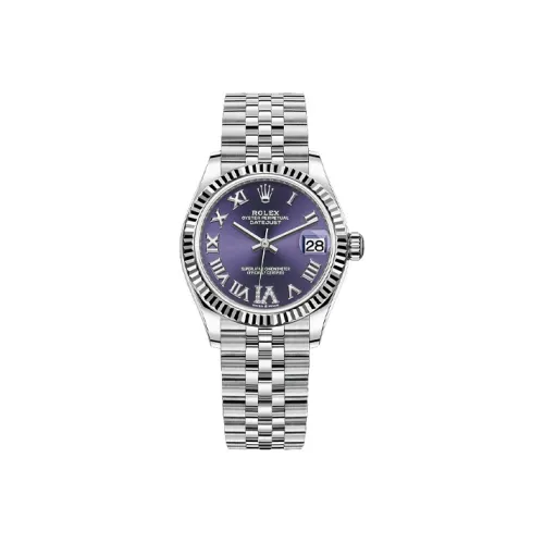 ROLEX Автоматический Механический Movement Женские часы Log Series, 31 мм, фиолетовый