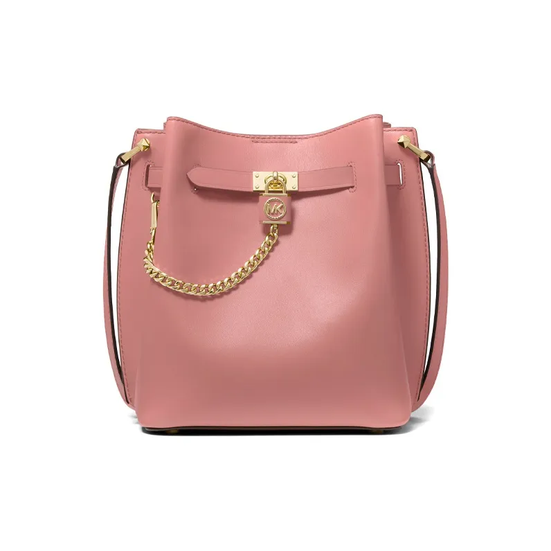 MICHAEL KORS Hamilton Legacy Кожа Ведрообразная Сумка через плечо Средняя Женская Розовая