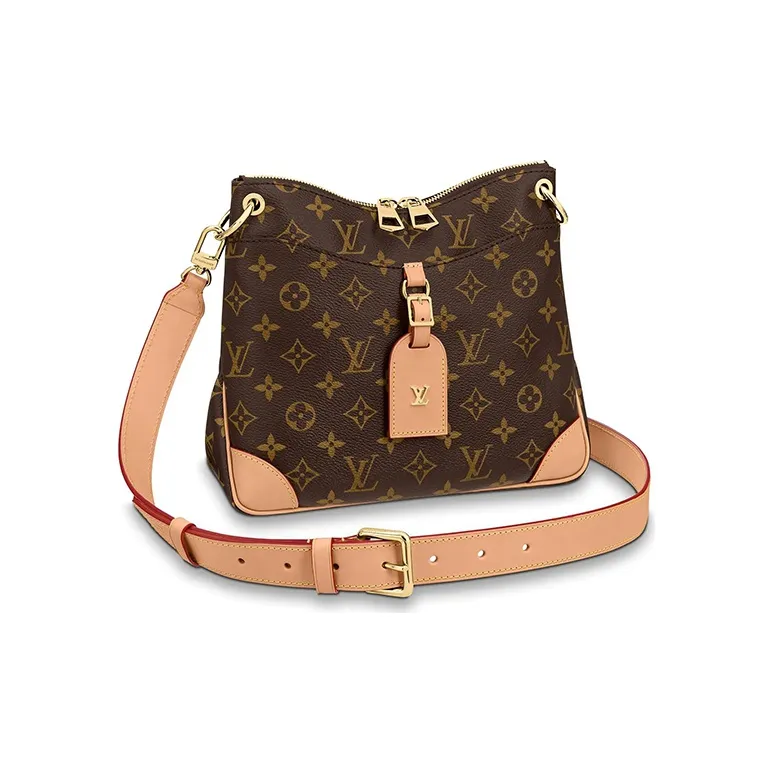 LOUIS VUITTON Odeon Canvas Handbag, Shoulder Bag, Crossbody Bag Trumpets Women's Brown