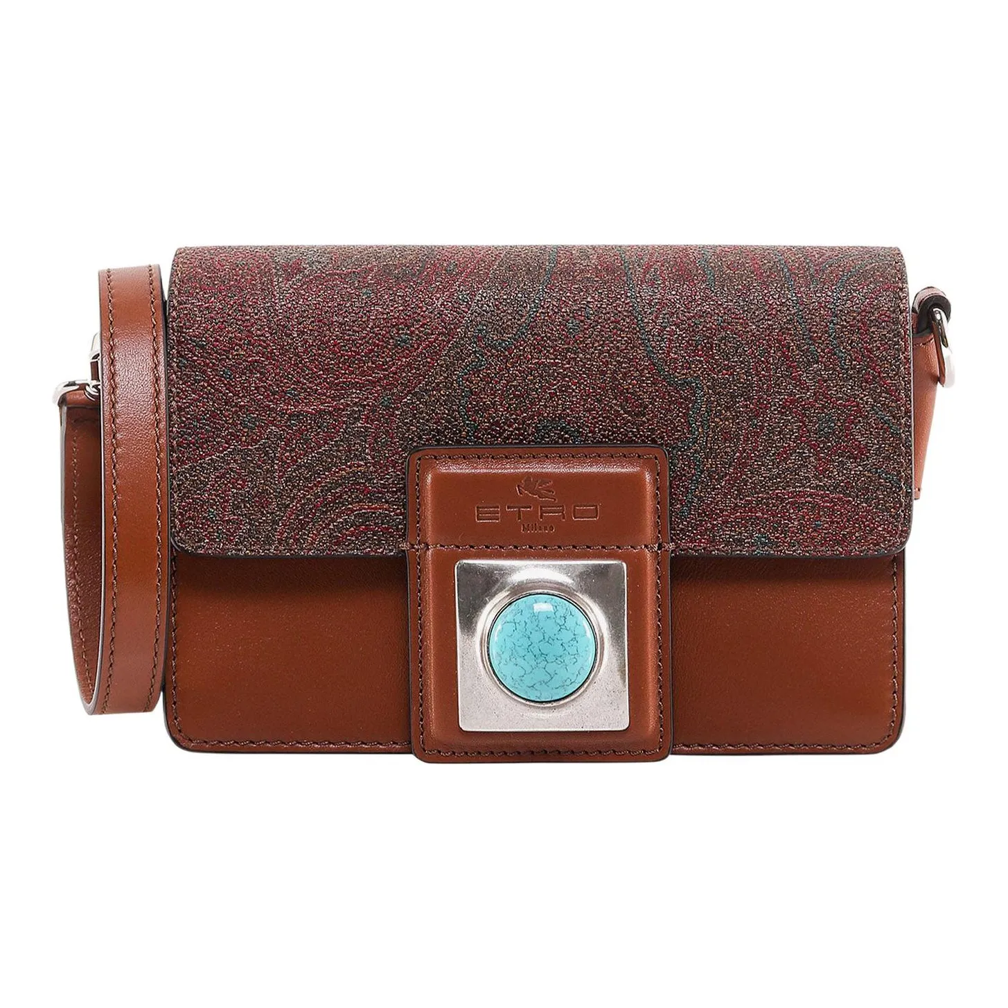 ETRO Хлопок Плечевая сумка Женская Коричневая