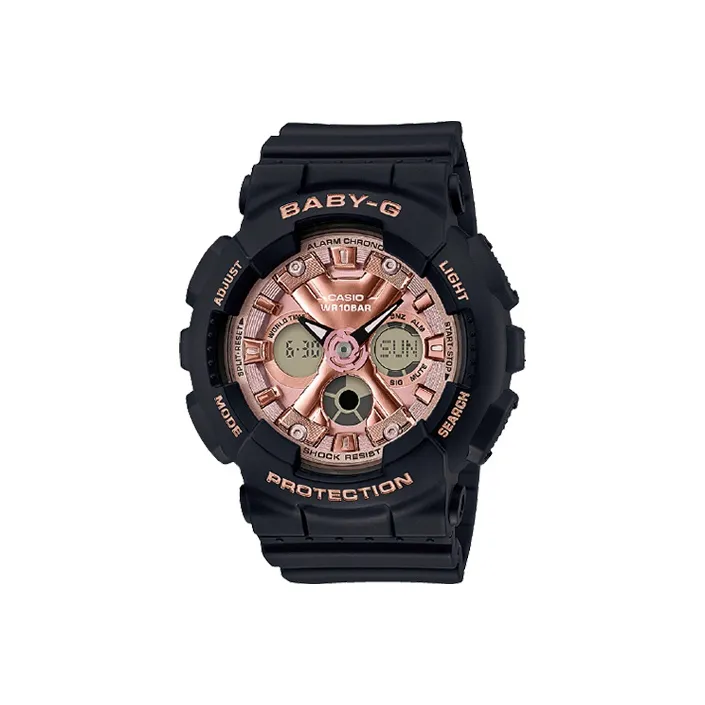 CASIO Детские часы Кварцевый механизм Смольный ремешок Женские часы Розовый циферблат часов