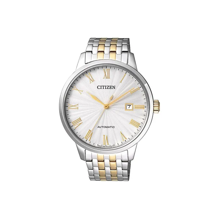 CITIZEN Mechanical Watch Series Механический механизм Нержавеющая сталь Ремень Часы Мужские Серебристый циферблат