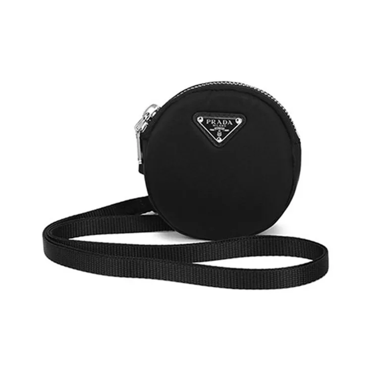 PRADA Re Nylon Fabric Coin Purse, Wrist Bag, Crossbody Bag, Shoulder Bag Women's Black
