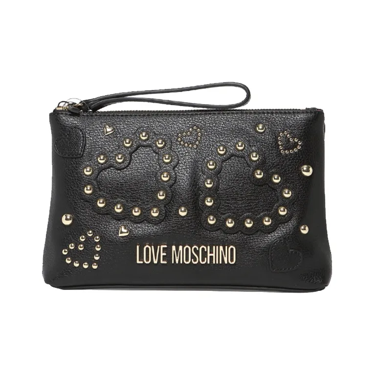 MOSCHINO PU Clutch, Shoulder Bag, Crossbody Bag Women's Black