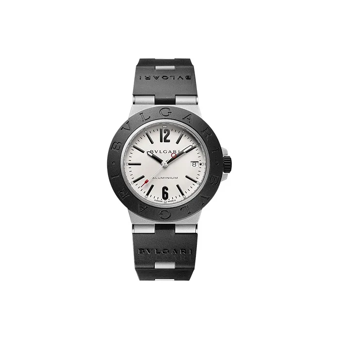 BVLGARI BVLGARI∙BVLGARI Collection Wrist Watch Mechanical Movement Rubber Strap 40mm White Dial Men's Watches 103382