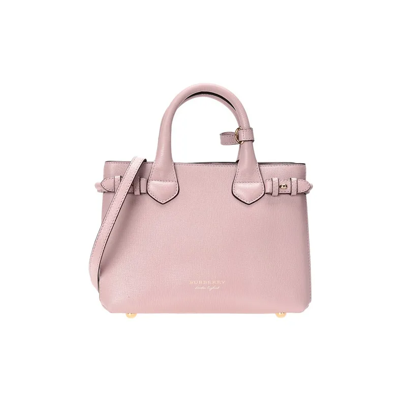 Burberry Leather Shoulder Bag, Crossbody Bag, Handbag Small Size Women's Pink