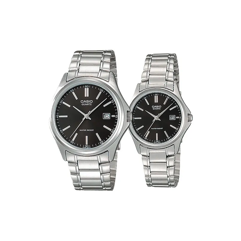 CASIO Watch Collection LTP Кварцевый механизм ремешок из нержавеющей стали унисекс черный циферблат